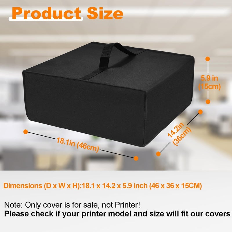 NUENSS-ROR غطاء طابعة لطابعات HP DeskJet 2755e و 2855e اللاسلكية وطابعة Canon Pixma MG3620 - مقاوم للماء، مقاوم للغبار، غطاء سميك (18.1"D × 14.2"W × 5.9"H) - Image 3
